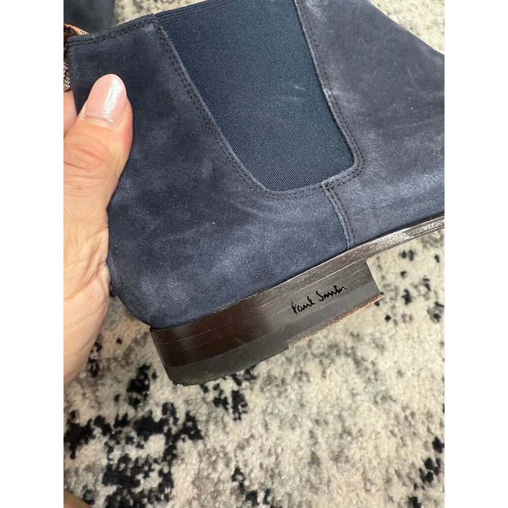 Paul Smith Blue Suede Chelsea Boots - Picture 6 of 8